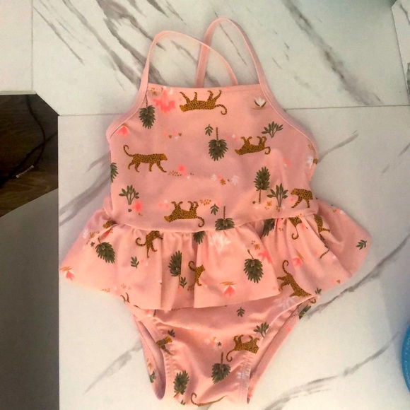 Baby Cheetah Pink Bathing Suit - Picture 1 of 4